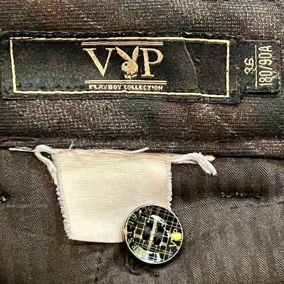 Vintage VIP PLAYBOY Collection Straight Cut Felted Wool Casual Pants -Sz. US 36 - Picture 12 of 14